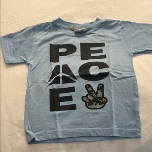 Blue Peace Graphic Kids T-Shirt